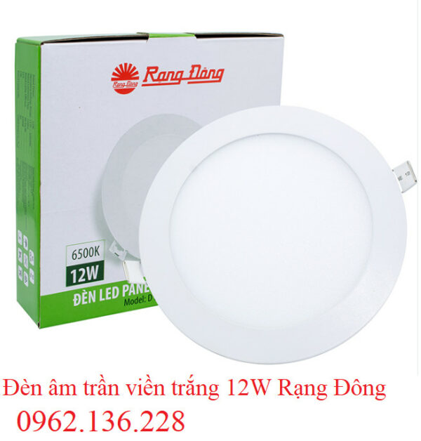 Đèn âm trần viền trắng 12W Rạng Đông