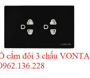 Ổ căm đôi 3 chấu VONTA