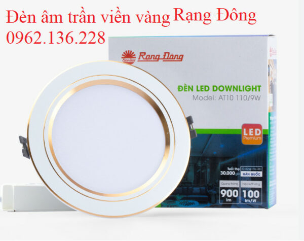 Đèn âm trần viền vàng Rạng Đông