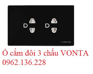 Ổ căm đôi 3 chấu VONTA